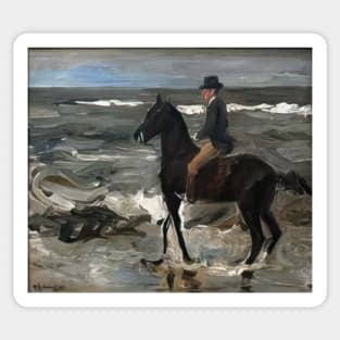 rider on the beach 1904 - Max Liebermann Sticker